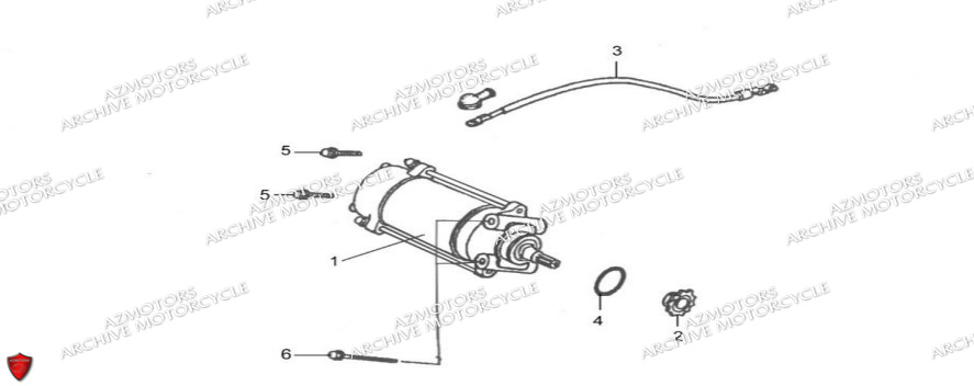 Demarreur ARCHIVE PIECE ARCHIVE SCRAMBLER 250cc AM-90 EURO4