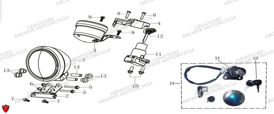 Feu Avant Scrambler ARCHIVE PIECE ARCHIVE SCRAMBLER 250cc AM-90 EURO4