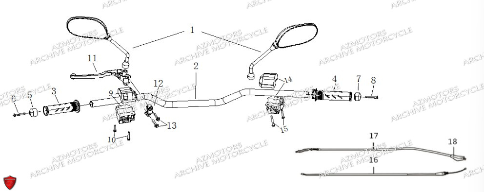 Guidon Scrambler ARCHIVE PIECE ARCHIVE SCRAMBLER 250cc AM-90 EURO4