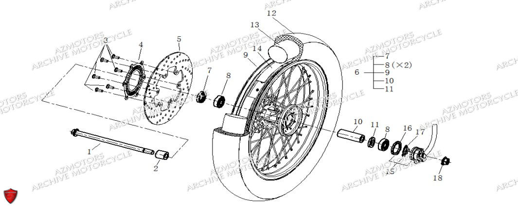 Jante Avant Scrambler ARCHIVE MOTO PIECE ARCHIVE SCRAMBLER 250cc AM-90 EURO4