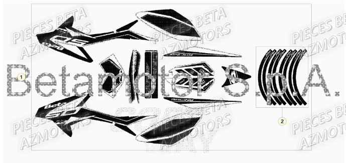 Decors BETA Pieces Beta 50 RR RACING - 2019