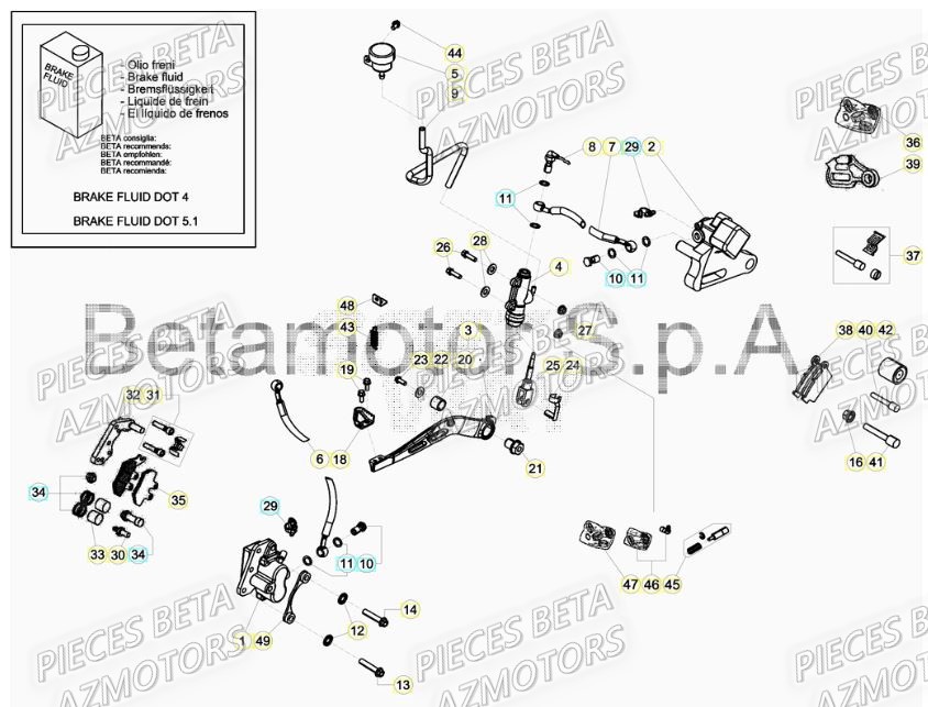 Freins BETA Pieces Beta 50 RR RACING - 2019