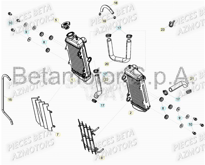 Radiateur BETA Pieces Beta 50 RR RACING - 2019