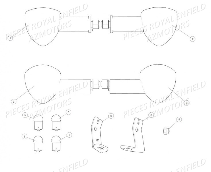 CLIGNOTANTS AZMOTORS 500 BULLET E4