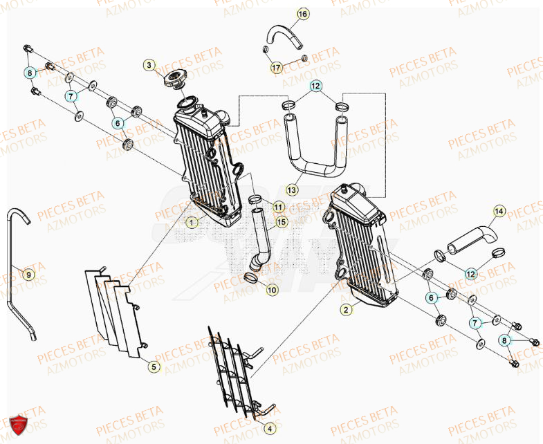 RADIATEUR pour 50 RR RACING 23