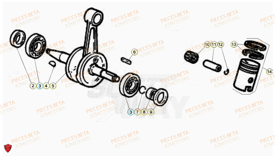 Vilebrequin BETA Pieces Beta 50 RR RACING - 2023