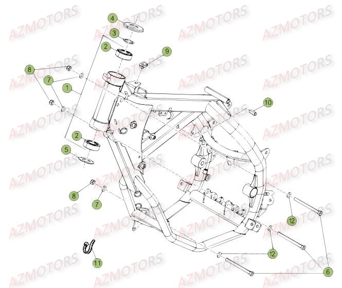 Chassis BETA Pièces Beta RR 50 MOTARD SPORT - 2016