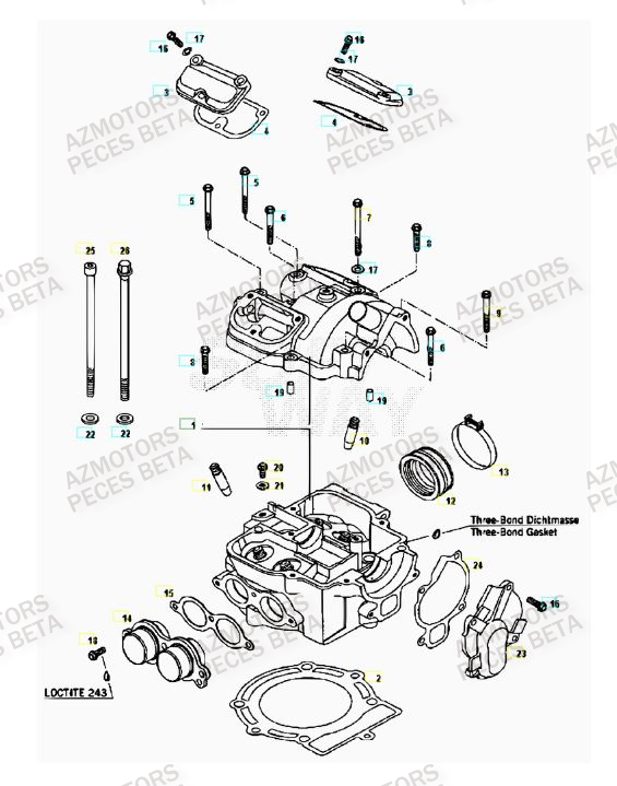 Culasse BETA Pièces BETA RR 4T 525 - 2007