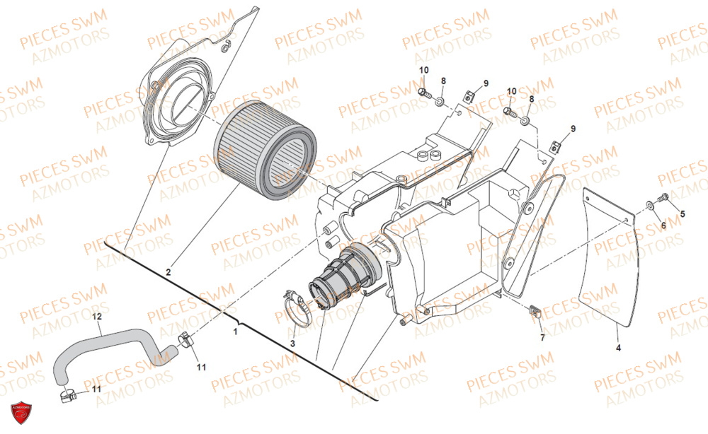 Filtre A Air SWM Pieces SWM Origine ACE OF SPADES 125 (2020)
