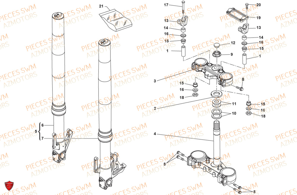 Fourche SWM Pieces SWM Origine ACE OF SPADES 125 (2020)
