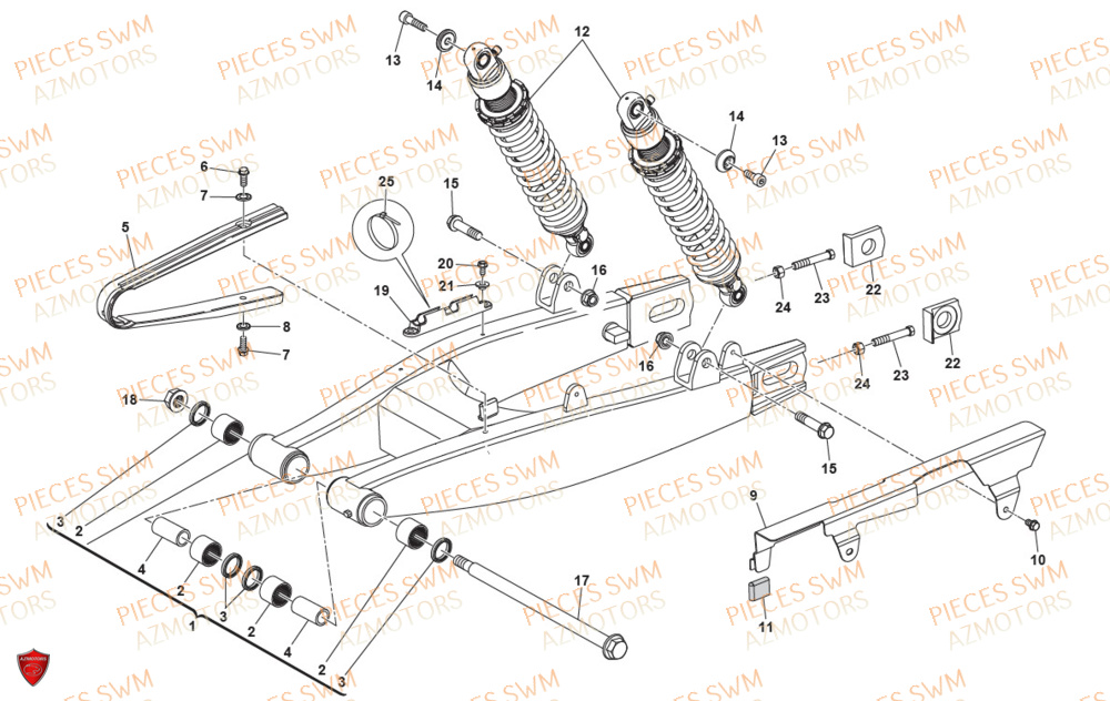 Bras Oscillant SWM Pieces SWM Origine ACE OF SPADES 500 (2020)
