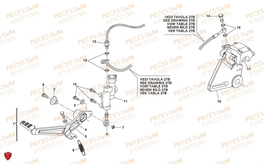 Frein Arriere SWM Pieces SWM Origine ACE OF SPADES 500 (2020)
