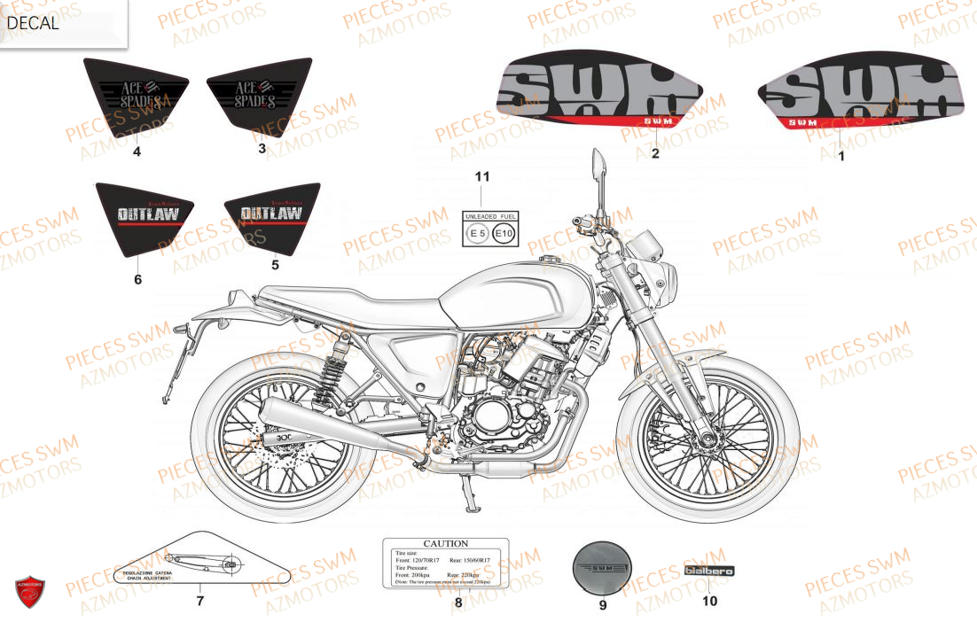 DECORS SWM ACE OF SPADES 125R V