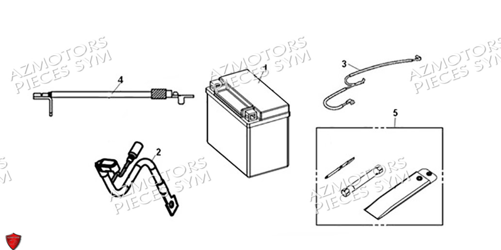 Batterie SYM Pièces ADX 300 (TEA30T1CN-EU) - 2024