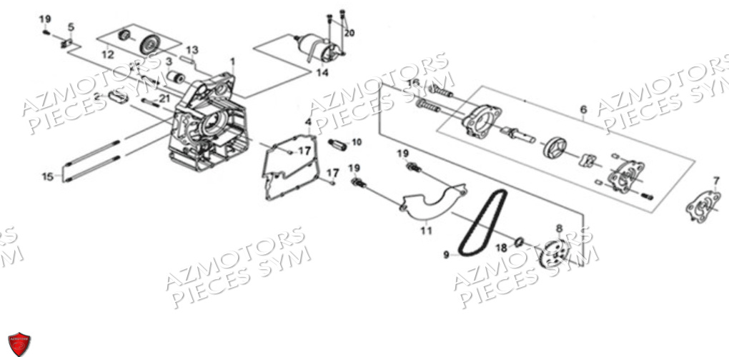 Carter Droit Pompe A Huile SYM Pièces ADX 300 (TEA30T1CN-EU) - 2024