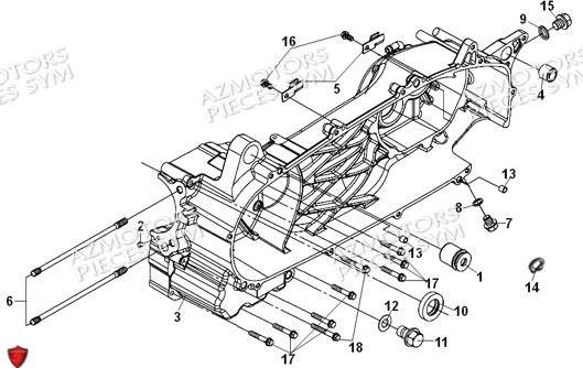 Carter Moteur SYM Pièces ADX 300 (TEA30T1CN-EU) - 2024