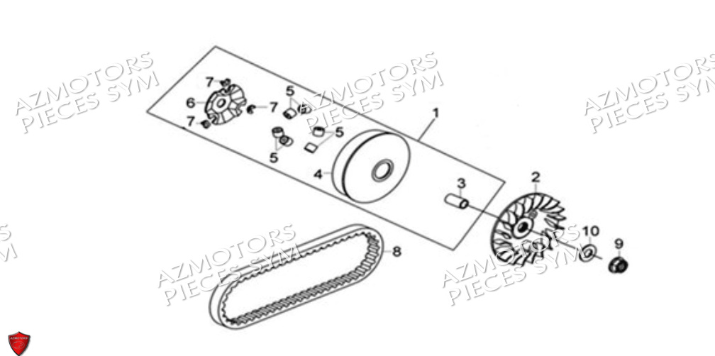 Courroie Variateur SYM Pièces ADX 300 (TEA30T1CN-EU) - 2024