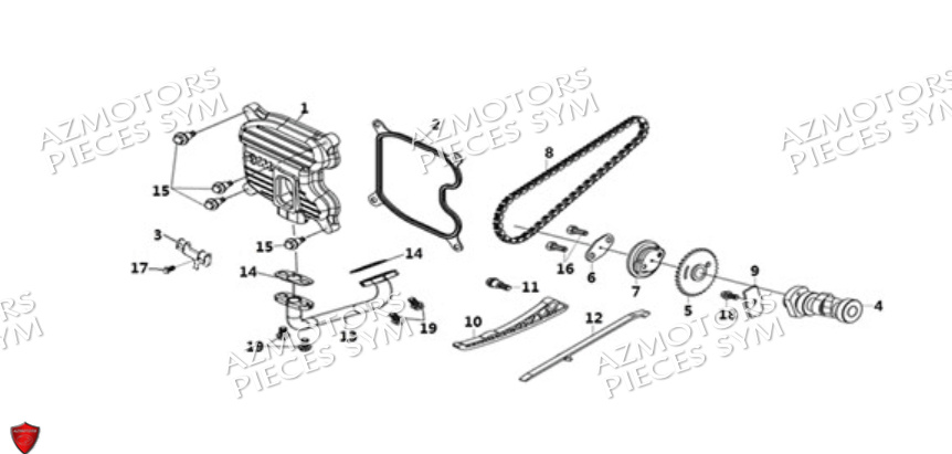 Couvre Culasse SYM Pièces ADX 300 (TEA30T1CN-EU) - 2024