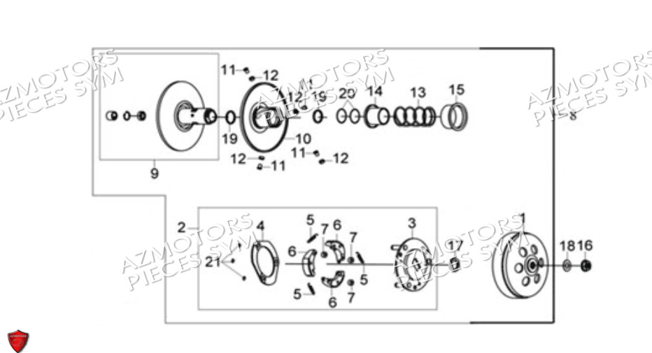 Embrayage SYM Pièces ADX 300 (TEA30T1CN-EU) - 2024