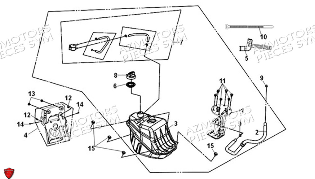 Reservoir A Carburant SYM Pièces ADX 300 (TEA30T1CN-EU) - 2024