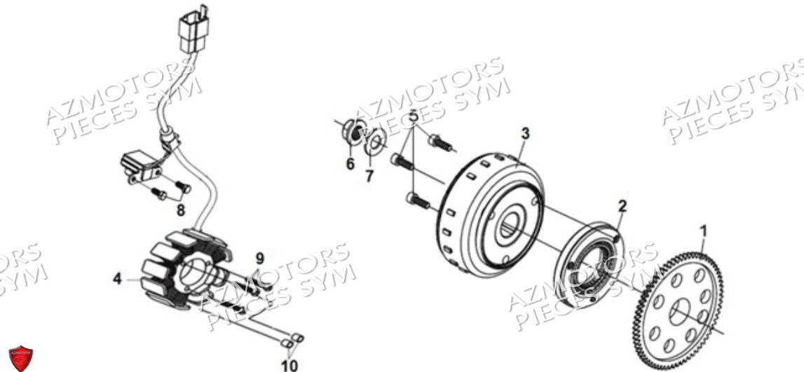 Stator Rotor SYM Pièces ADX 300 (TEA30T1CN-EU) - 2024