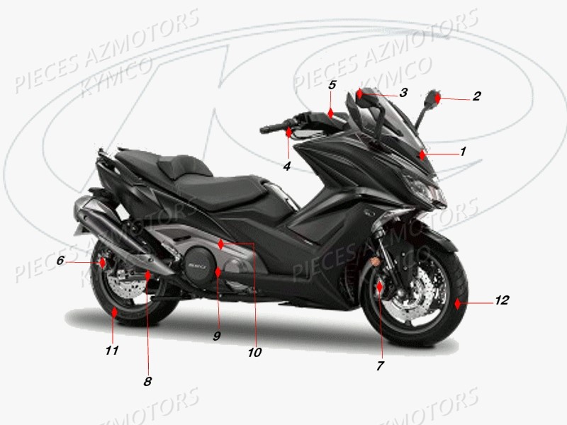 1 Consommables KYMCO AK 550 4T EURO 4 (SAA1AA)