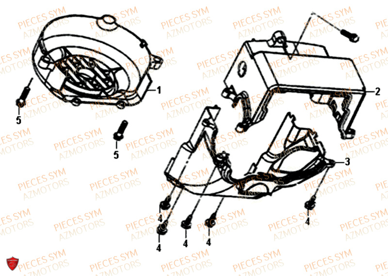 Cache Ventilateur SYM Pièces ALLO 50 - AJ05WA-EU (2019-2020)