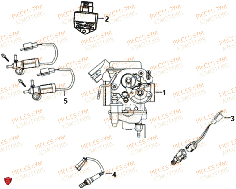 Carburateur SYM Pièces ALLO 50 - AJ05WA-EU (2019-2020)