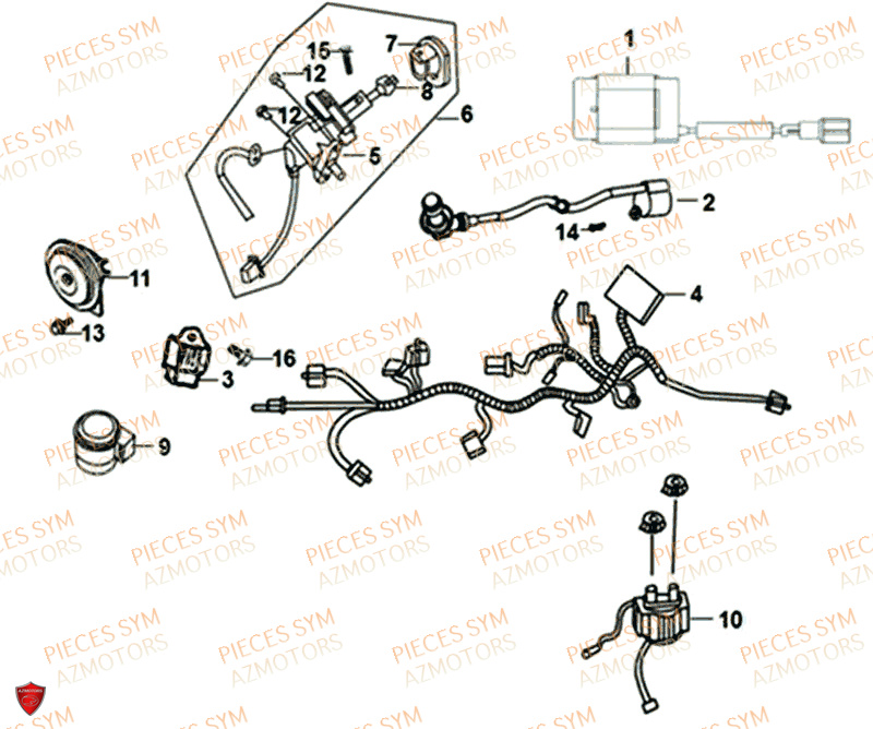 Equipement Electrique SYM Pièces ALLO 50 - AJ05WA-EU (2019-2020)