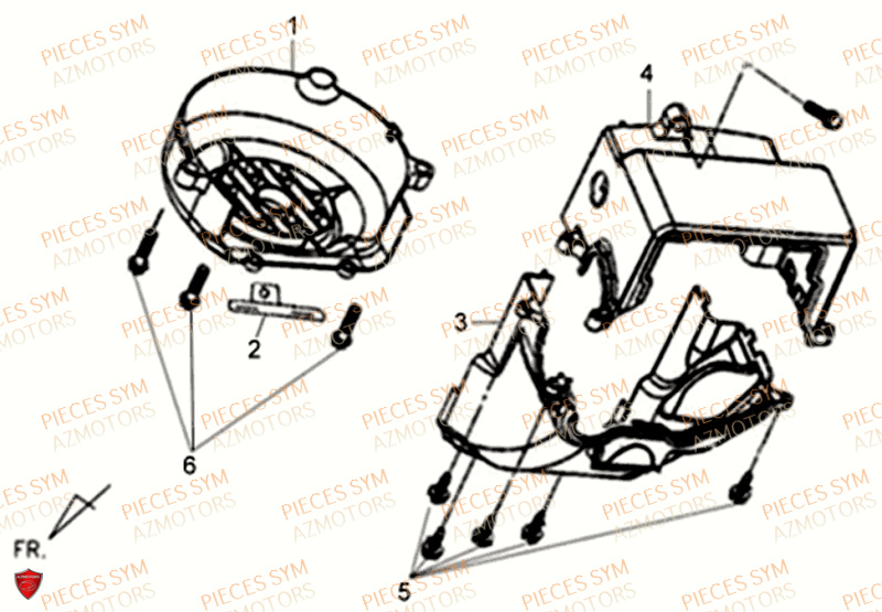 Cache Ventilateur SYM Pièces ALLO 50 GT 2014 - AJ05W8-EU