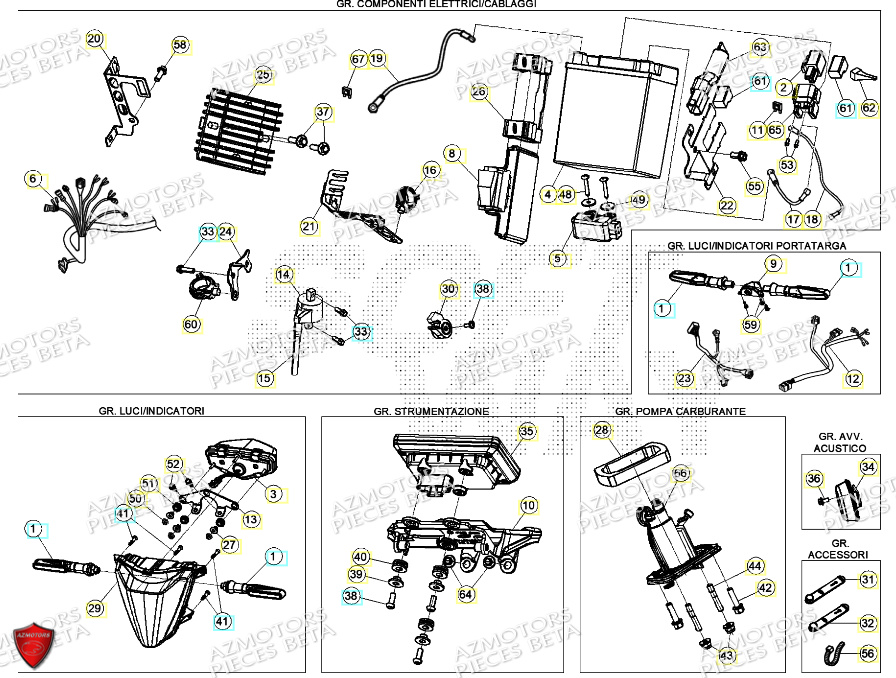 BATTERIE SYSTEME ELECTRIQUE BETA ALP 4 350 4T 2024