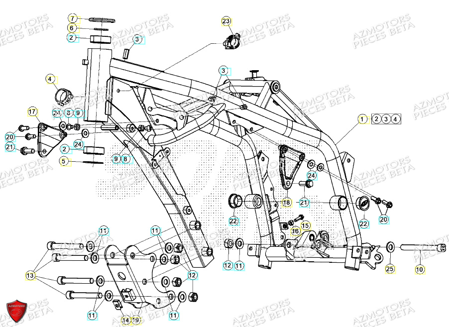 Chassis BETA Pièces ALP 4.0 350 4T - 2024