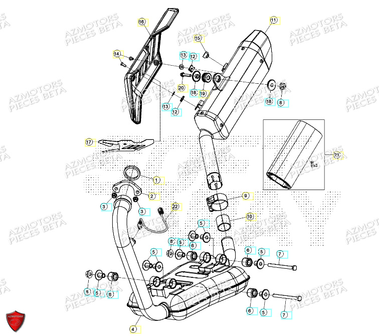 Echappement BETA Pièces ALP 4.0 350 4T - 2024