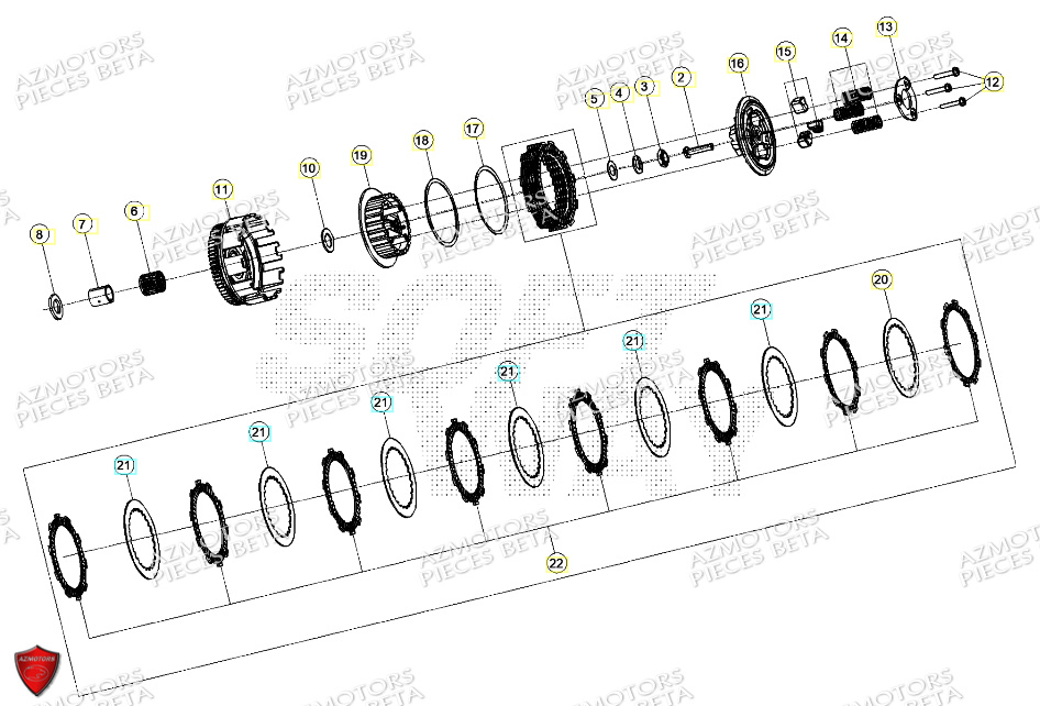 Embrayage BETA Pièces ALP 4.0 350 4T - 2024