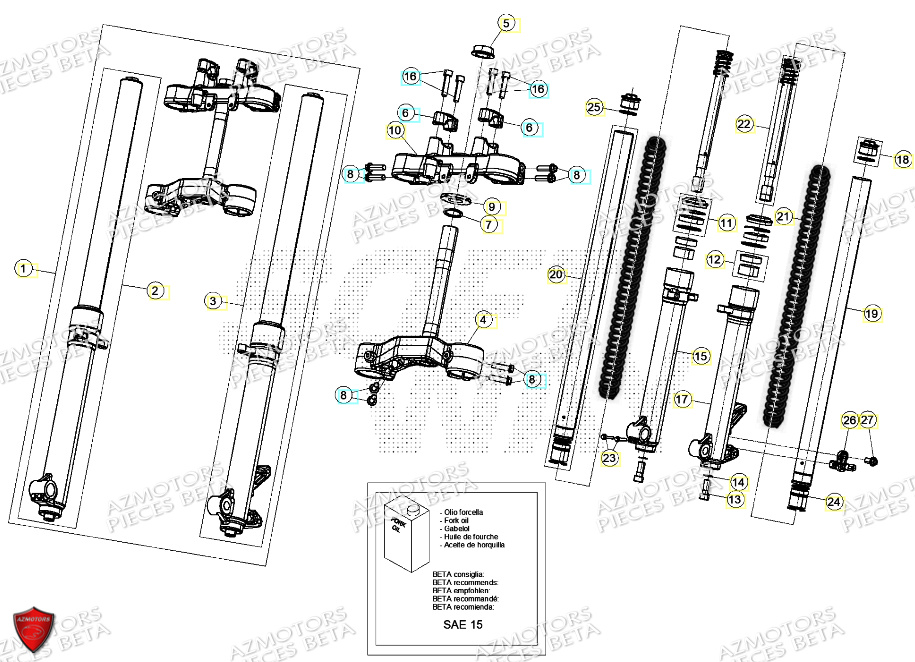 Fourche BETA Pièces ALP 4.0 350 4T - 2024