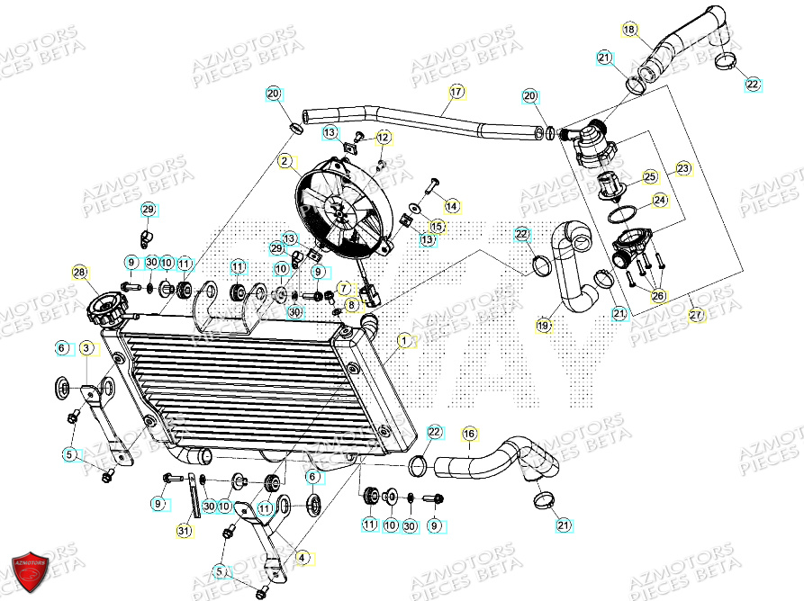 RADIATEUR BETA ALP 4 350 4T 2024