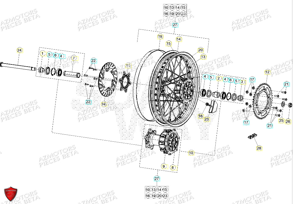 ROUE ARRIERE BETA ALP 4 350 4T 2024