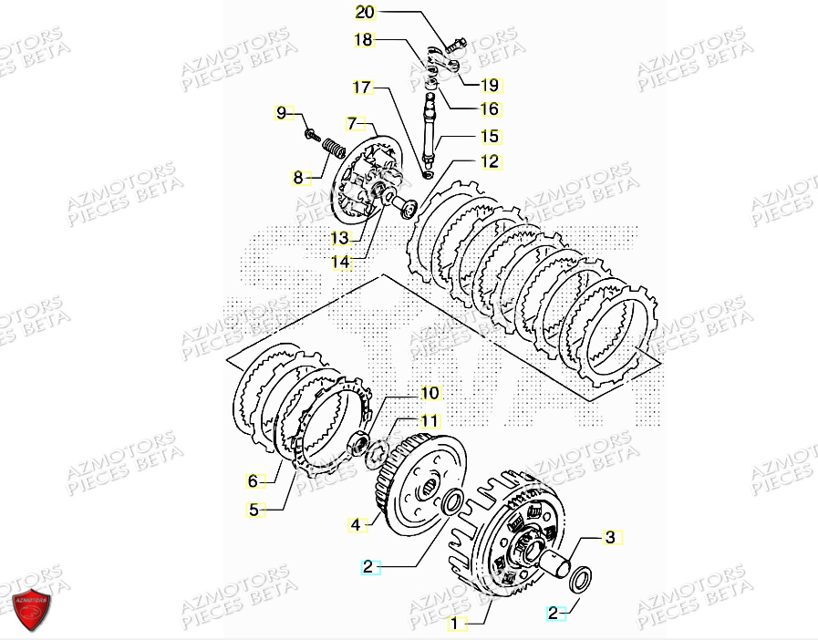 Embrayage BETA Pièces ALP 4.0 350 4T - 2018