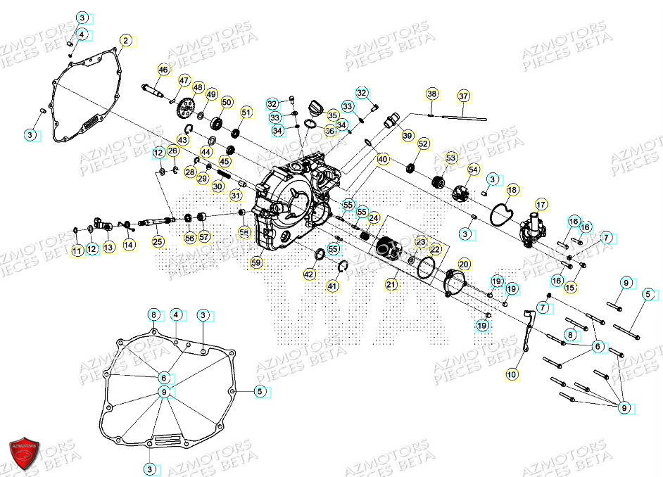 COUVERCLE EMBRAYAGE FILTRE A HUILE BETA ALP X 350 4T 2024