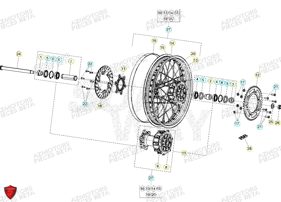 ROUE ARRIERE BETA ALP X 350 4T 2024