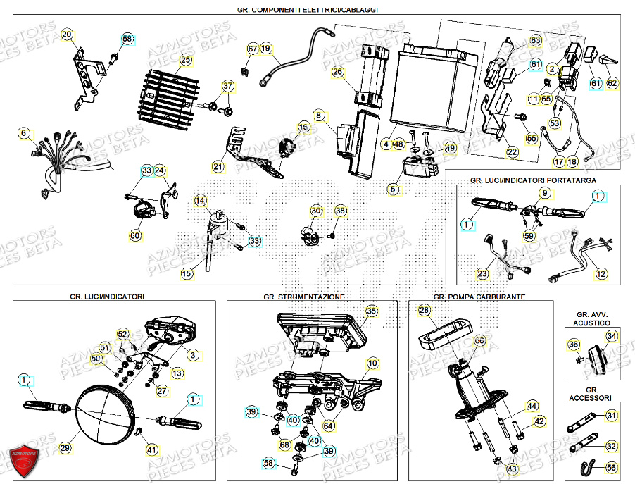 Systeme Electrique BETA Pièces ALP X 350 4T 2024
