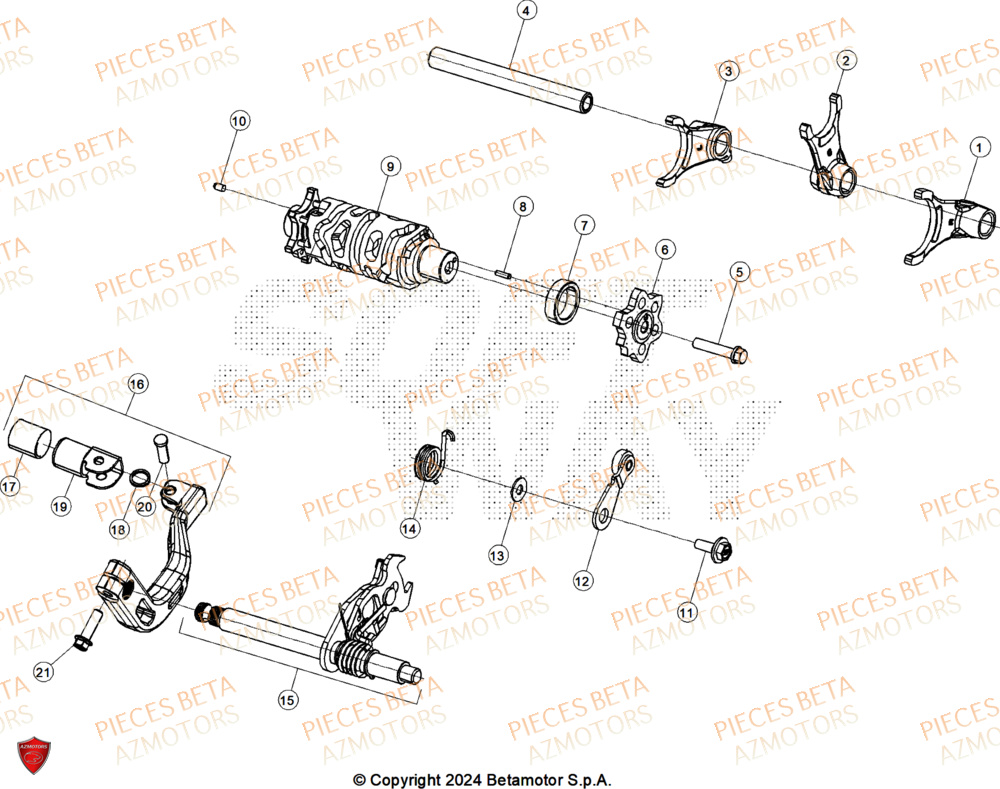 Barillet BETA Pièces ALP X 350 4T 2025
