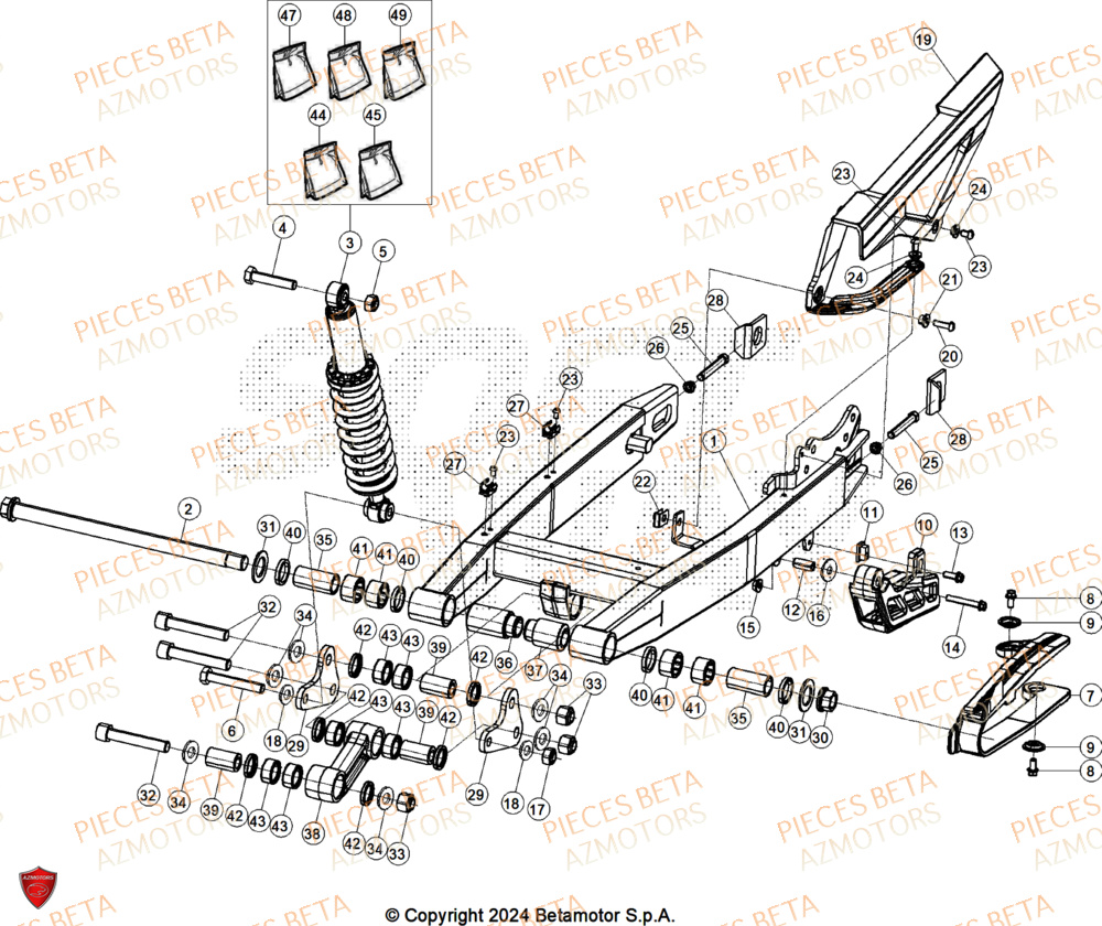 Bras Oscillant BETA Pièces ALP X 350 4T 2025
