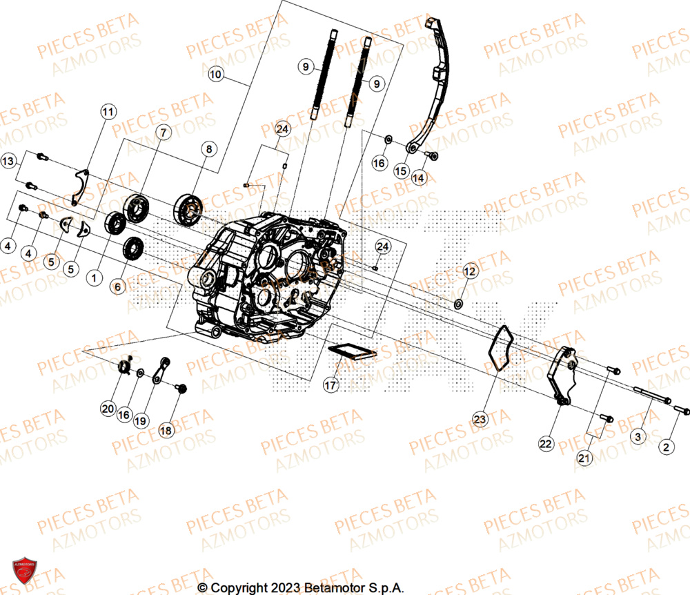 Carter Moteur BETA Pièces ALP X 350 4T 2025
