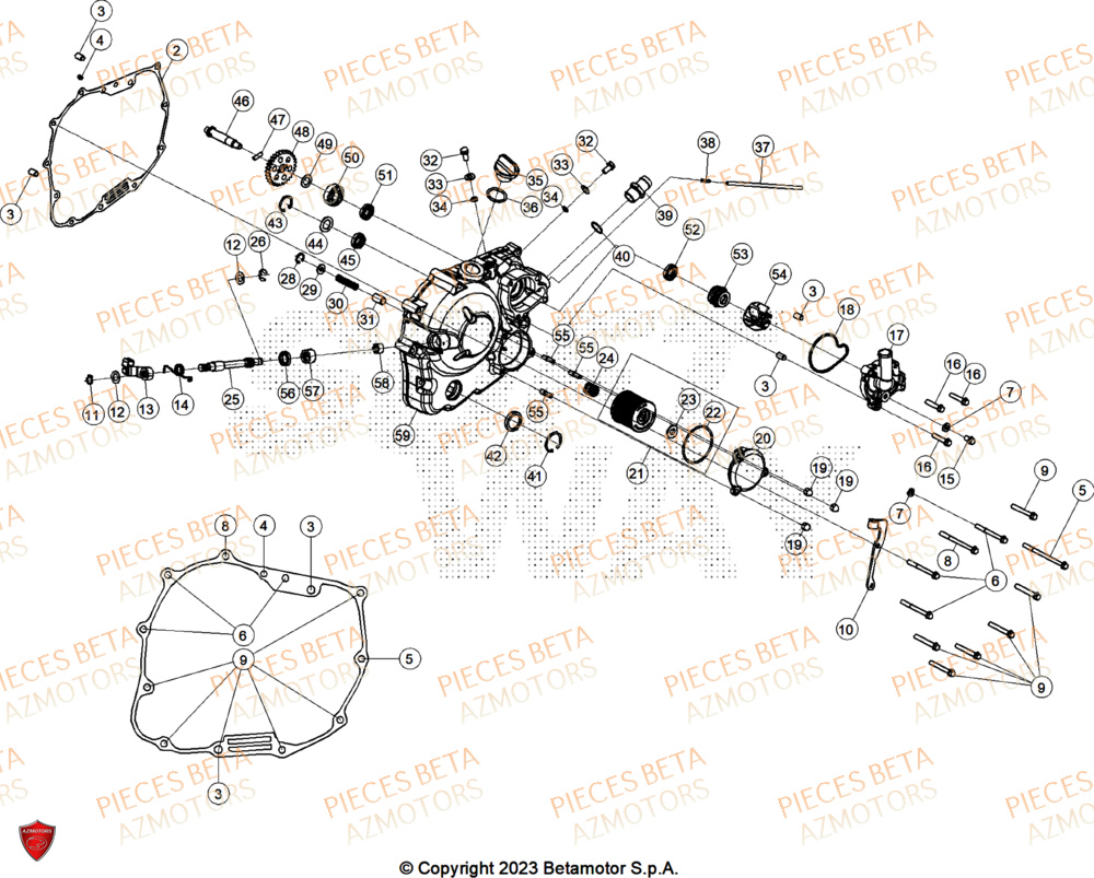 Couvercle Embrayage BETA Pièces ALP X 350 4T 2025
