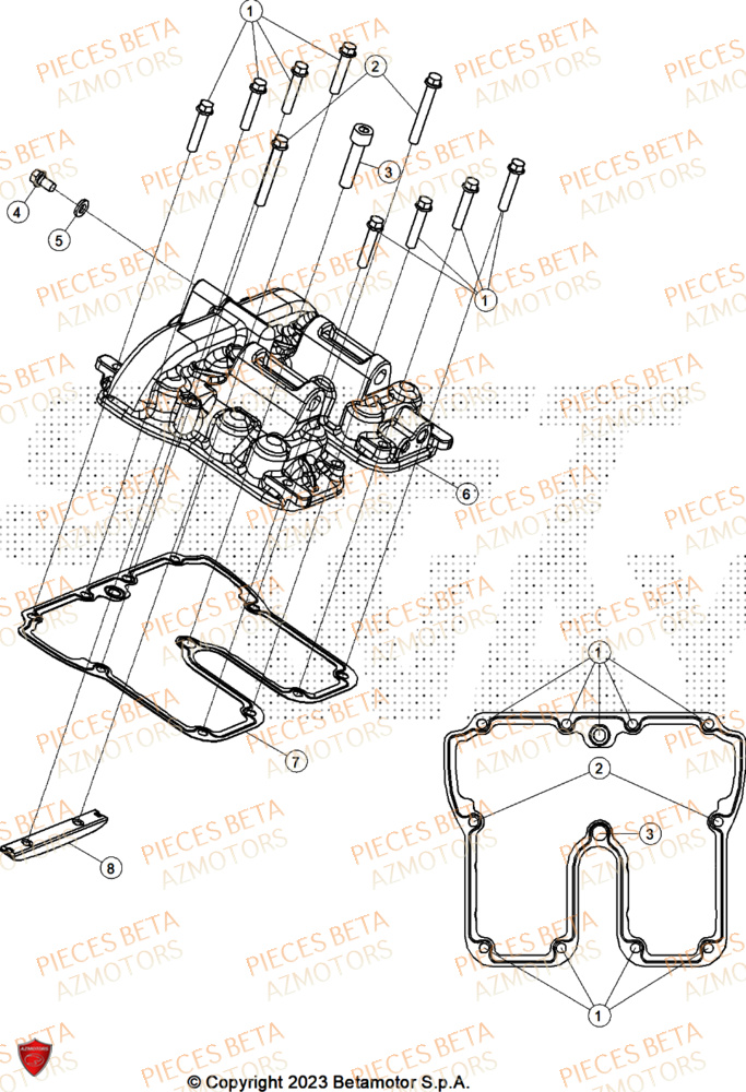 Couvre Culasse BETA Pièces ALP X 350 4T 2025
