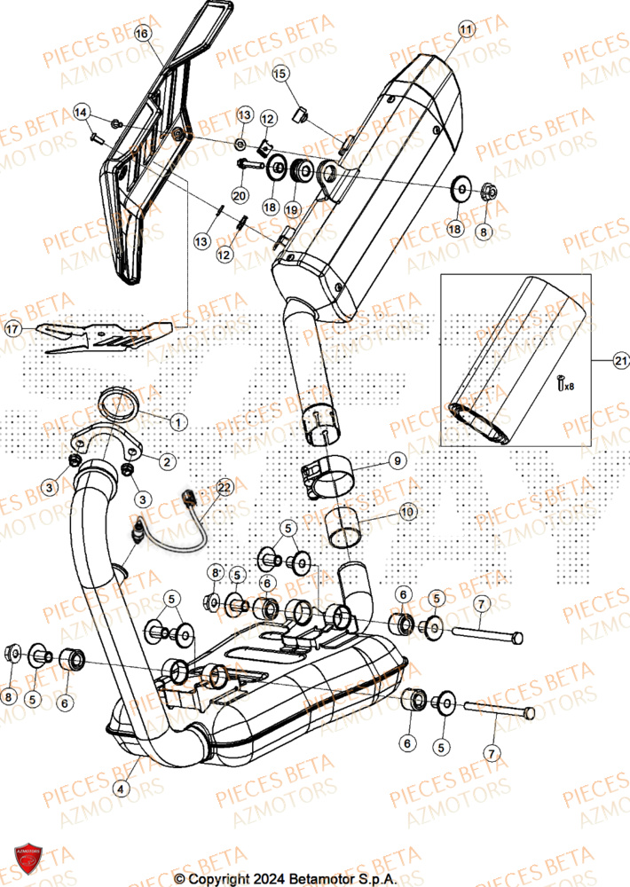 ECHAPPEMENT pour ALP X 350 4T 2025