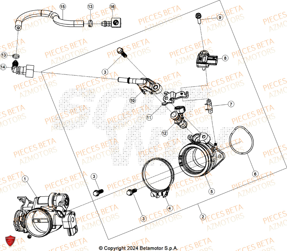 Injection BETA Pièces ALP X 350 4T 2025
