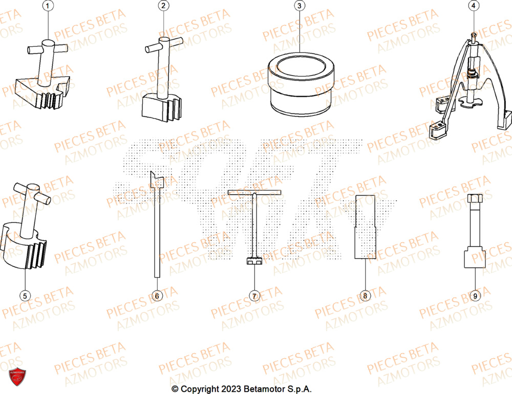 Outils BETA Pièces ALP X 350 4T 2025
