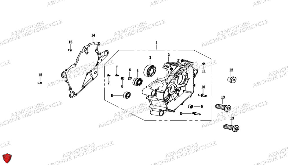 Carter Moteur Droit ARCHIVE MOTO PIECE ARCHIVE BLACKPEARL 125cc EURO5